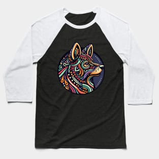 Design head husky tribal style Baseball T-Shirt